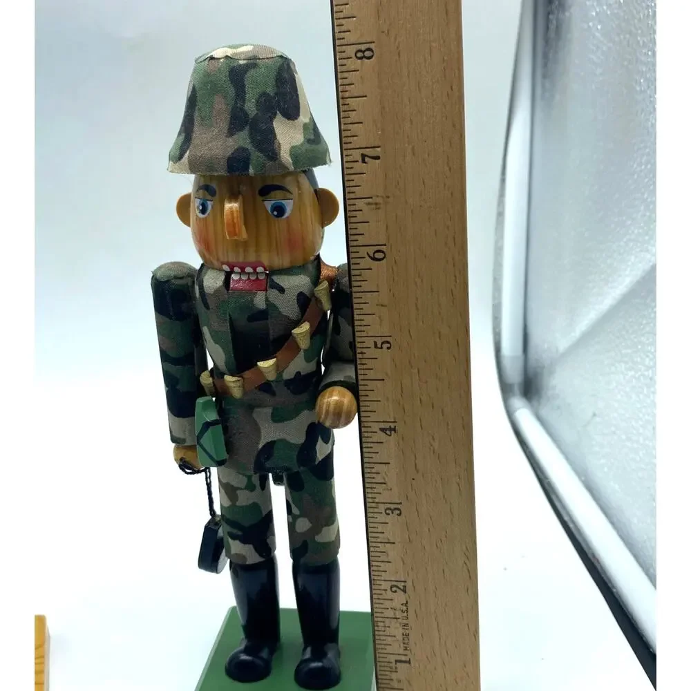Vintage Military Nutcracker Pair 8”‎ Wood Nutcracker